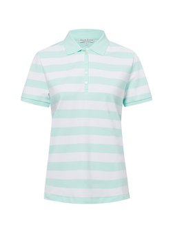 Artikelbild Damen Poloshirt von Marie Lund in türkis weiß gestreift