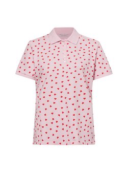 Artikelbild Damen Poloshirt von Marie Lund in rosa rot gemustert