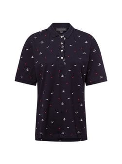 Artikelbild Damen Poloshirt von Franco Callegari in marine bedruckt