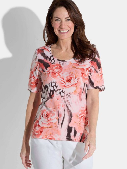 Damen Print Shirt - Kurzgöße