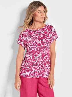 Damen Print Shirt - Kurzgöße