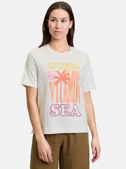 Artikelbild Damen Printshirt von Cartoon in weiß mehrfarbig bedruckt