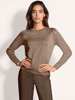 Damen Pullover mit Blütensteinen