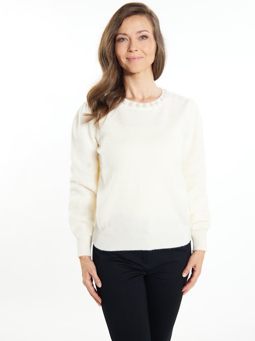 Damen Pullover mit Perlen