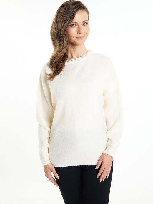Damen Pullover mit Perlen