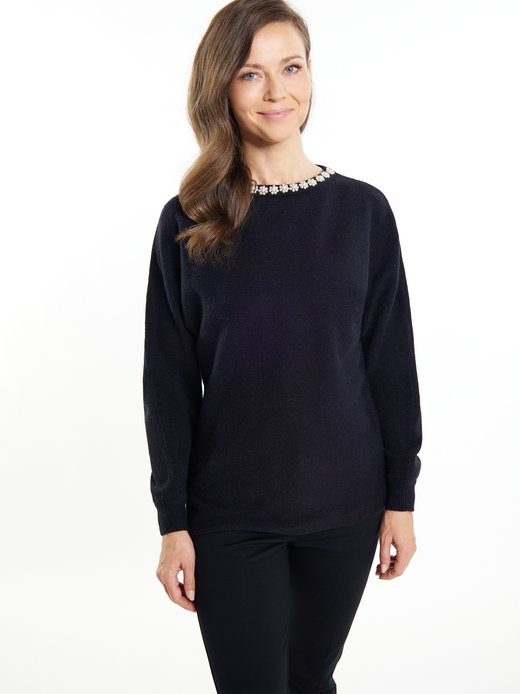 Damen Pullover mit Perlen