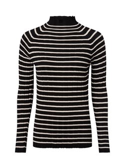 Artikelbild Damen Pullover von Marie Lund in schwarz kitt gestreift