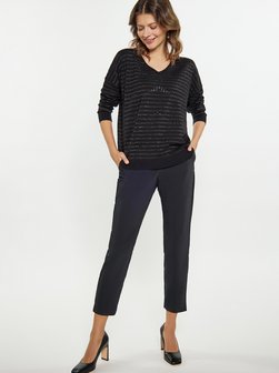 Artikelbild Damen Pullover von Usha in schwarz gestreift