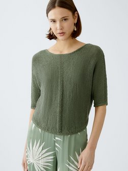 Artikelbild Damen Pullover von Oui in oliv uni