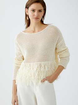 Artikelbild Damen Pullover von Oui in ecru uni