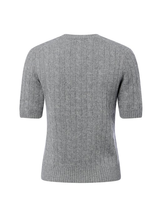 Damen Pure Cashmere Kurzarmpullover
