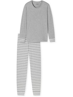 Artikelbild Damen Pyjama  -  Casual Essentials von Schiesser in grau gestreift