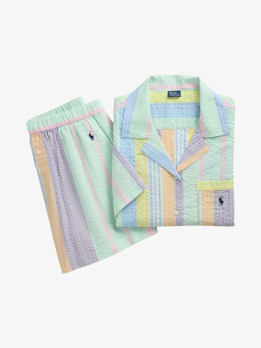 Damen Pyjama  -  Coastal Stripe Seersucker