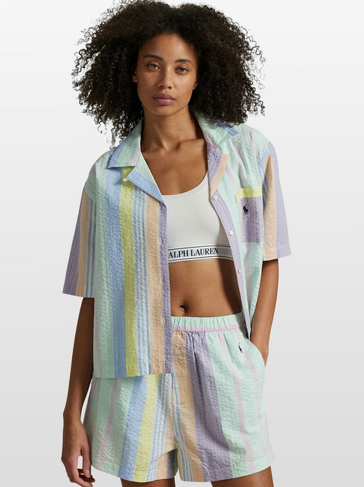 Damen Pyjama  -  Coastal Stripe Seersucker