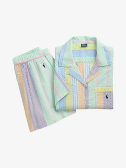 Artikelbild Damen Pyjama  -  Coastal Stripe Seersucker von Polo Ralph Lauren in mehrfarbig gestreift