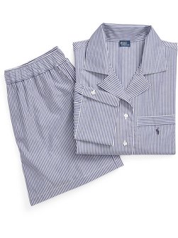 Artikelbild Damen Pyjama  -  Crop & Boxer Set von Polo Ralph Lauren in blau gestreift