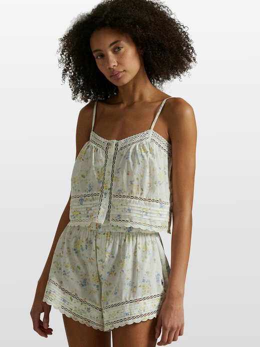Damen Pyjama  -  Floral Voile