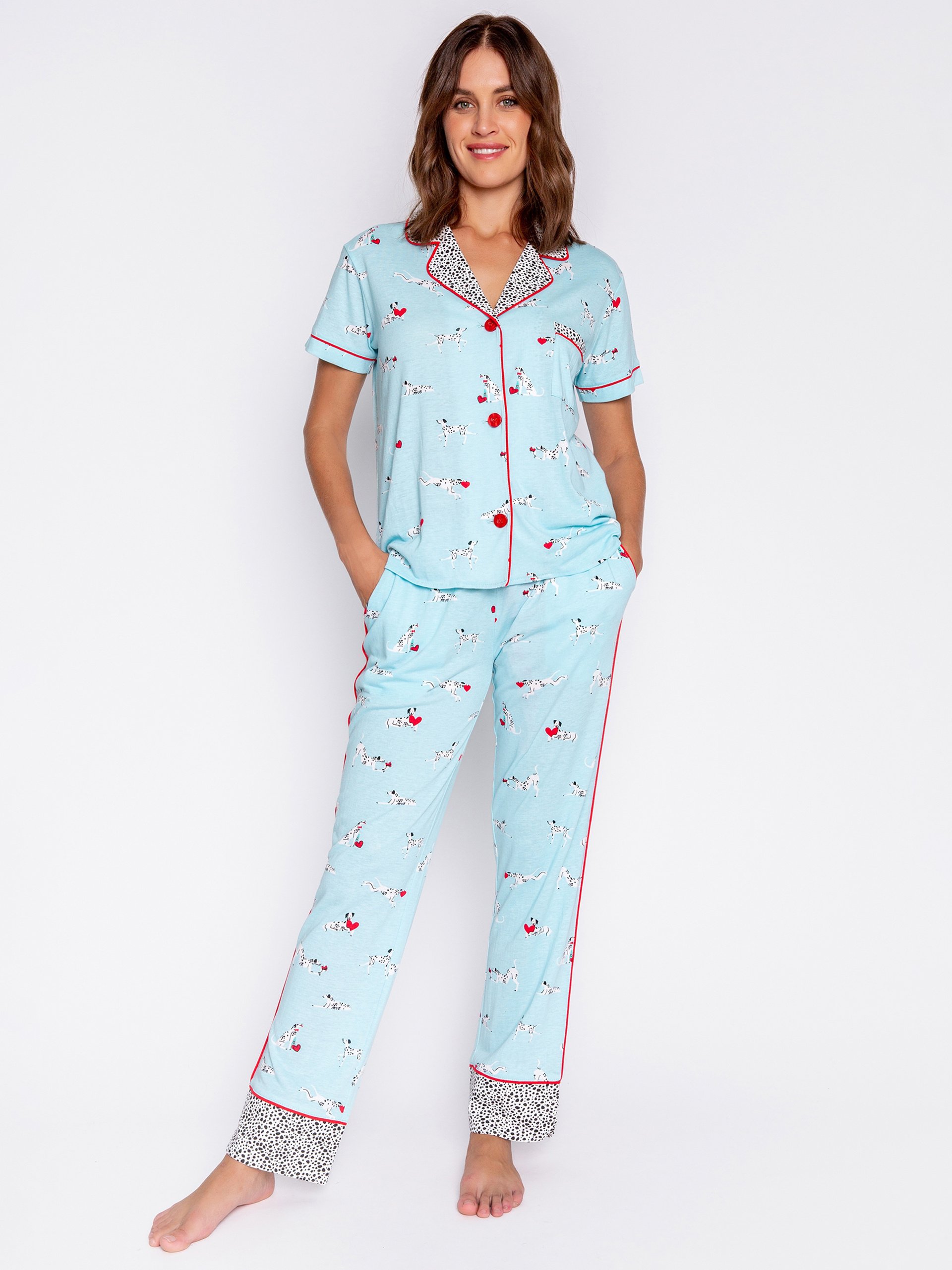 P.J. Salvage Womens Pups Pajama Lounge Pants, Off-White, NWT