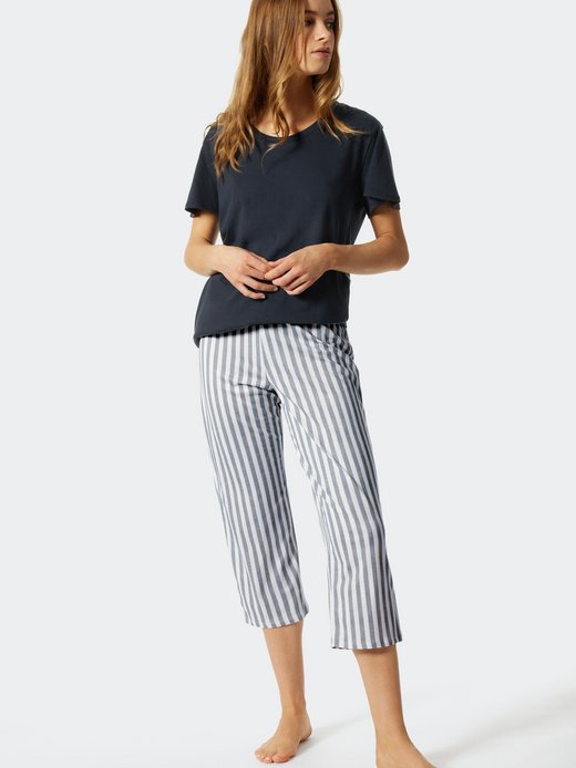 Damen Pyjama  -  Pure Stripes 3/4 Hose