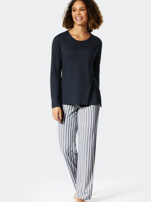 Damen Pyjama  -  Pure Stripes Long