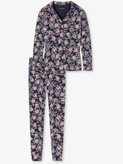 Damen Pyjama lang  -  Feminine Floral Comfort Fit