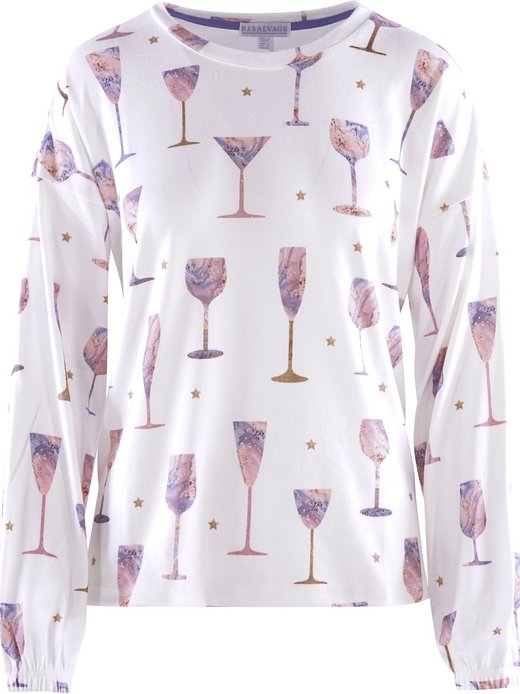 Damen Pyjamaoberteil  -  IT’S A WINEFUL LIFE