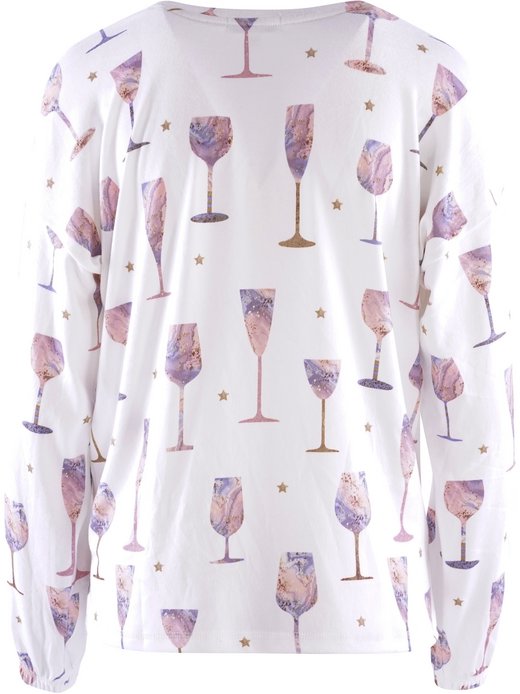 Damen Pyjamaoberteil  -  IT’S A WINEFUL LIFE