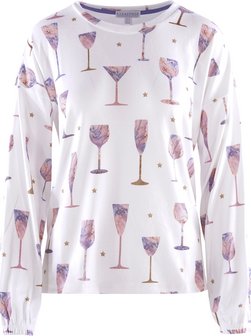 Damen Pyjamaoberteil  -  IT’S A WINEFUL LIFE