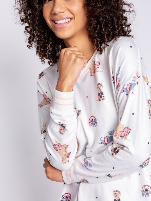 PJ Salvage Damen Cami Pyjama-Oberteil – Morning Sunshine Design, Relaxed Fit, Verstellbare Träger – Aus Weichem Challis-Stoff