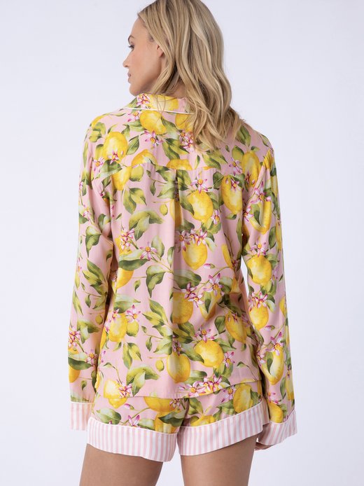 Damen Pyjamaoberteil  -  l/s shirt - In Full Bloom