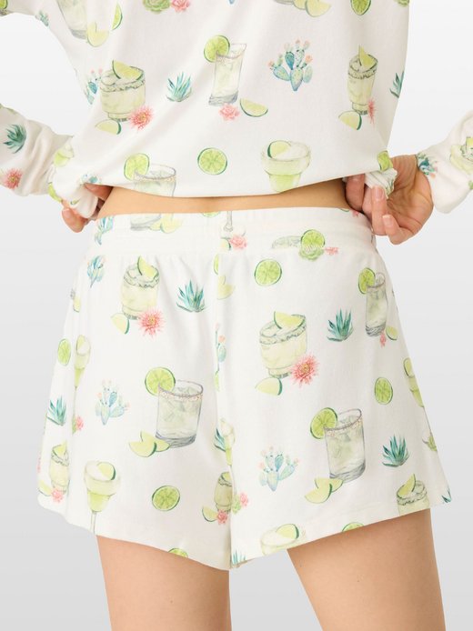 Damen Pyjamashorts  -  Limes & Sunshine