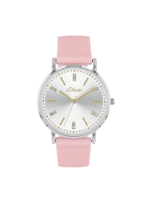 Quarzuhr S Oliver Leder Armbanduhr Damen Damen Quarzuhr Online Kaufen