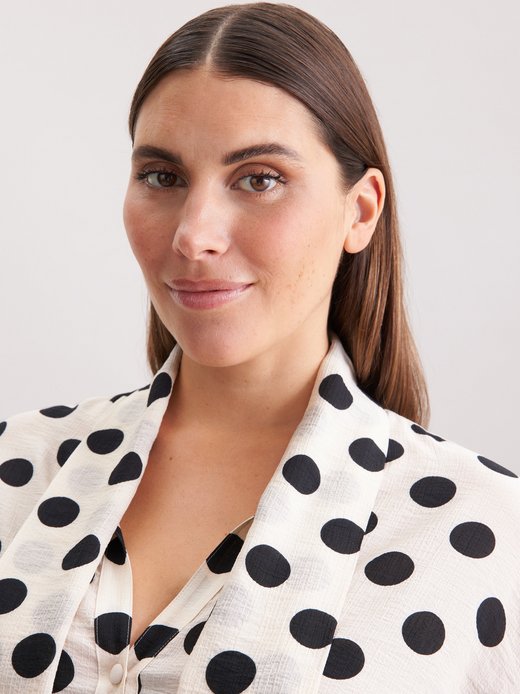 Damen Rüschenbluse - Curvy - Druck