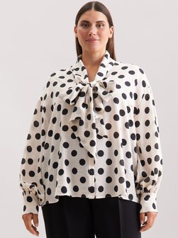 Damen Rüschenbluse - Curvy - Druck