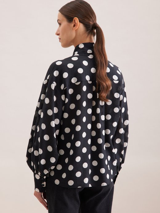 Damen Rüschenbluse - Druck