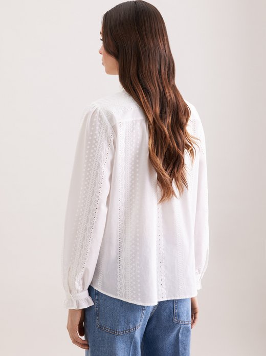 Damen Rüschenbluse - Regular Fit