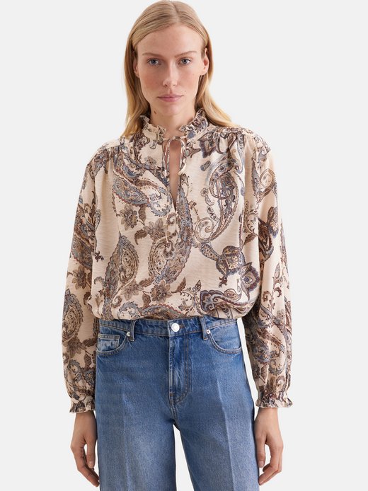 Damen Rüschenbluse - Regular Fit