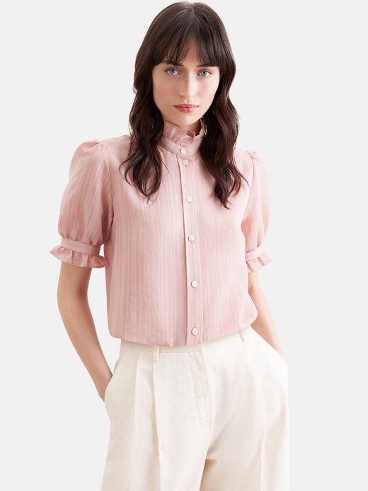 Damen Rüschenbluse - Regular Fit