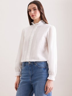 Damen Rüschenbluse - Regular Fit