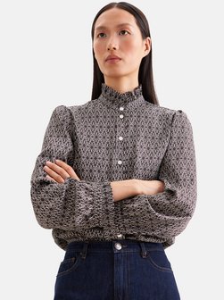 Damen Rüschenbluse - Regular Fit
