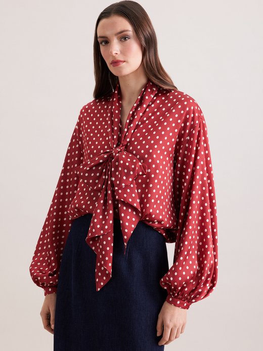 Damen Rüschenbluse - Relaxed Fit