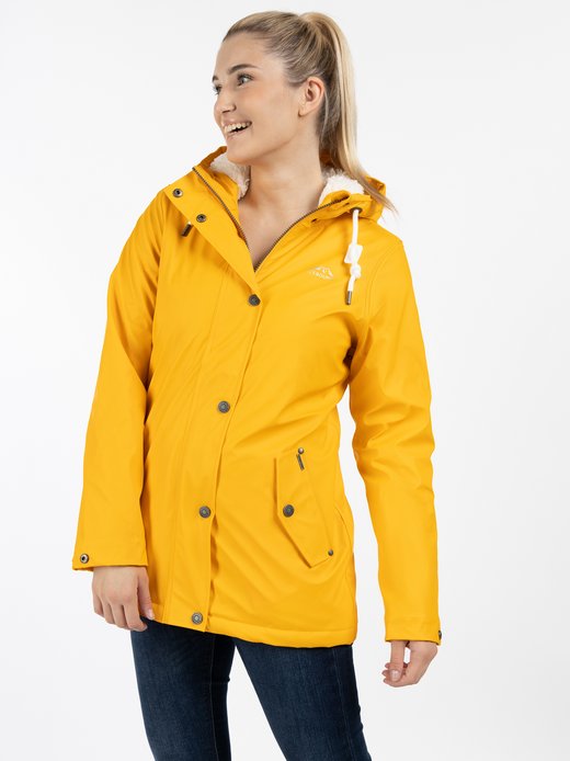 Damen Regenjacke mit Teddyfutter