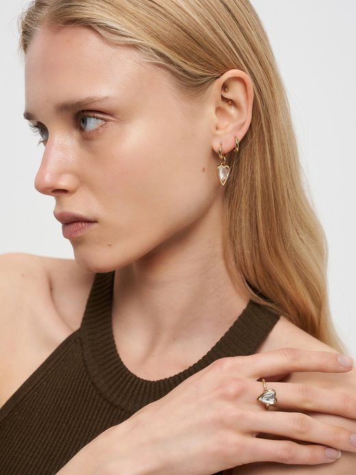 Damen Ring  -  Glass Heart