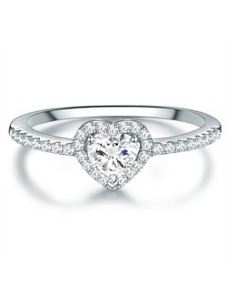 Artikelbild Damen Ring - Herz von Trilani in silber uni