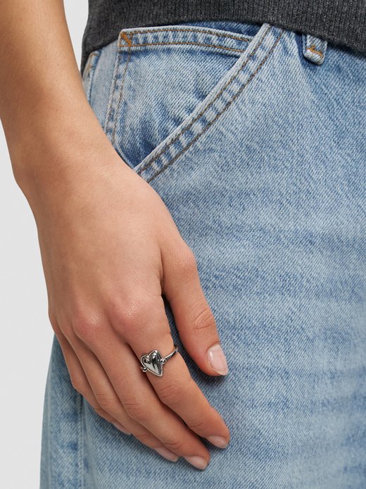 Damen Ring  -  Metal Heart