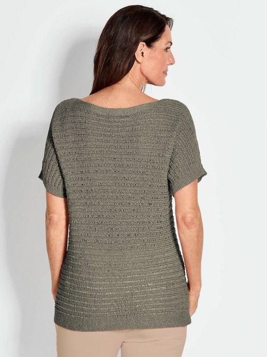 Damen Rippenstrickpullover