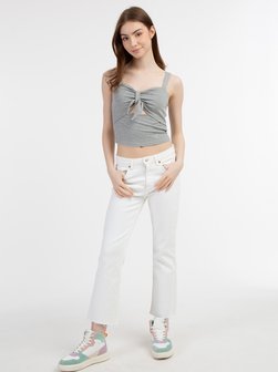 Artikelbild Damen Rippstrick Träger Top von MyMo in grau uni