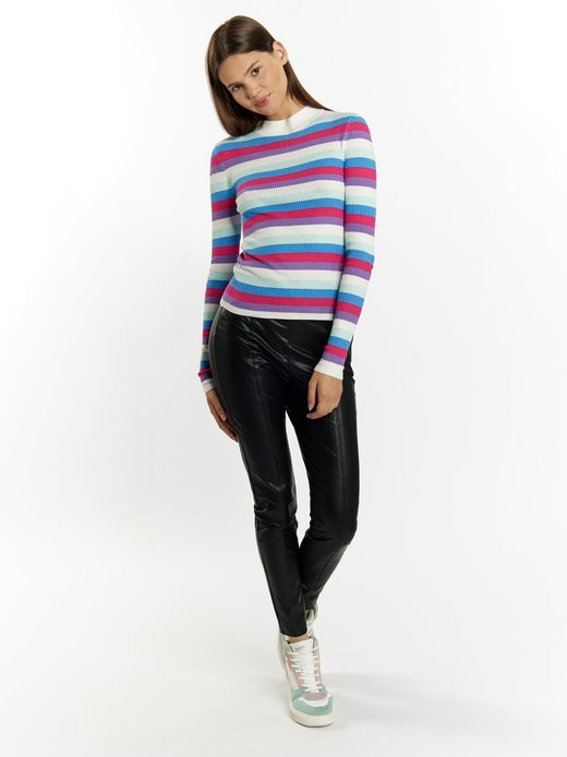 Damen Rippstrickpullover