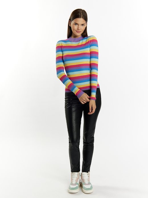 Damen Rippstrickpullover