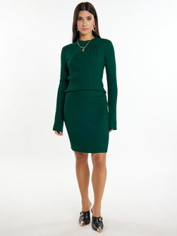 Damen Rock in Rippstrick-Optik